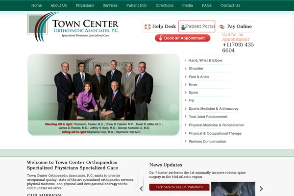 towncenterorthopaedics.com site used Towncenterortho