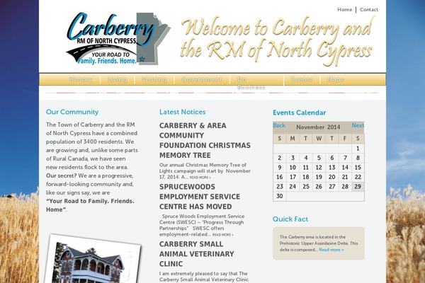 townofcarberry.ca site used Townofcarberry