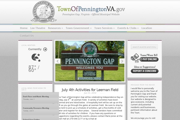 TownPress theme site design template sample