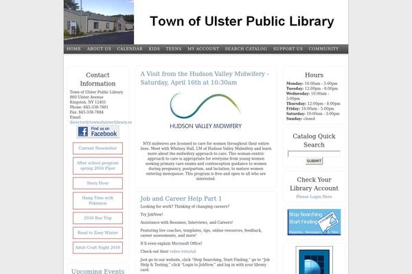 townofulsterlibrary.org site used Library_default