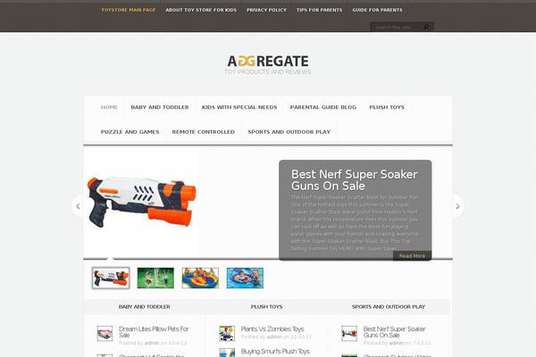 Aggregate theme site design template sample