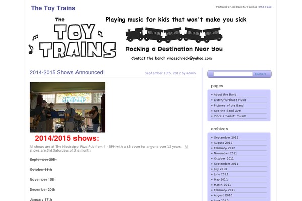 toytrainsband.com site used Default Enhanced