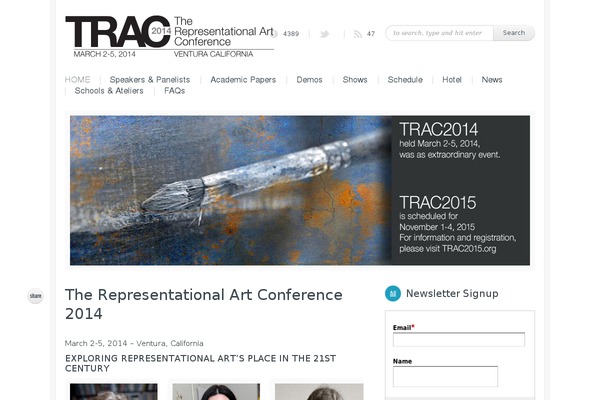 trac2014.org site used Evento