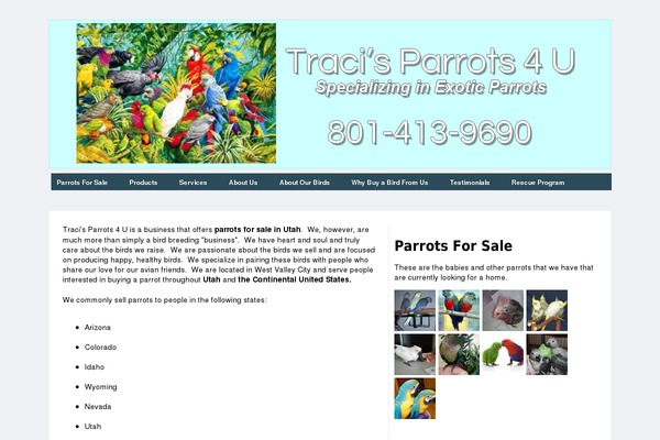 tracisparrots4u.com site used Traci