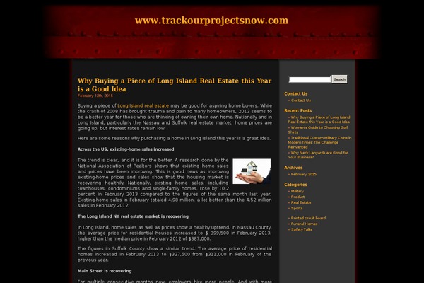 trackourprojectsnow.com site used HeatMap Theme Pro 5