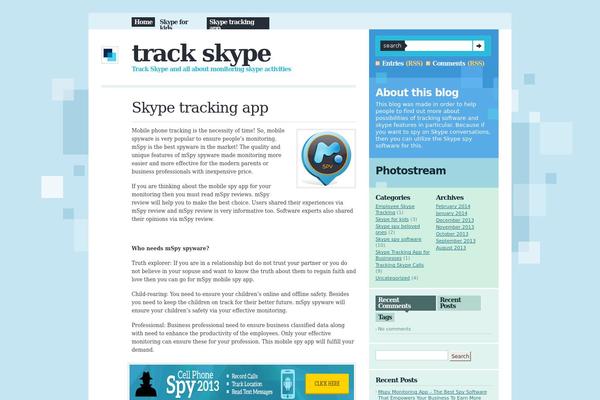 trackskype.com site used Compositio
