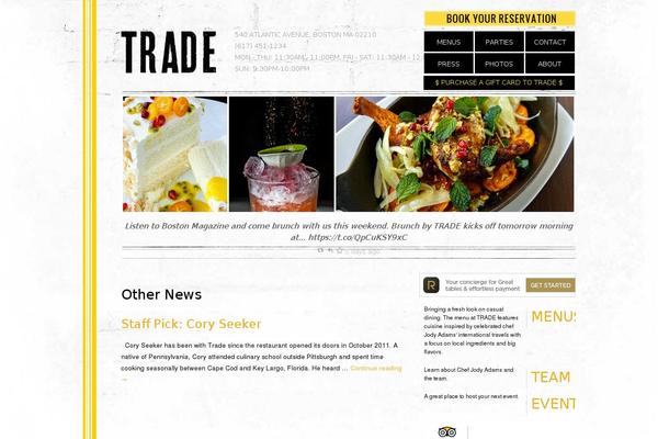 Trade theme site design template sample