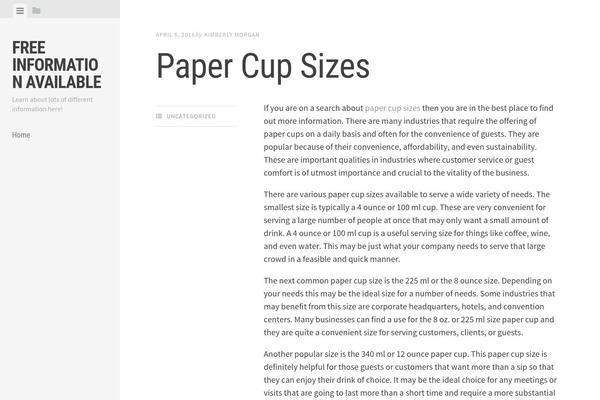 WordPress website example screenshot