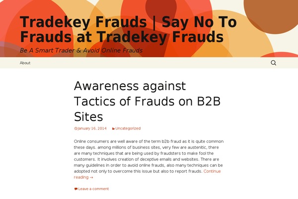 tradekeyfraud.com site used Twenty Fifteen