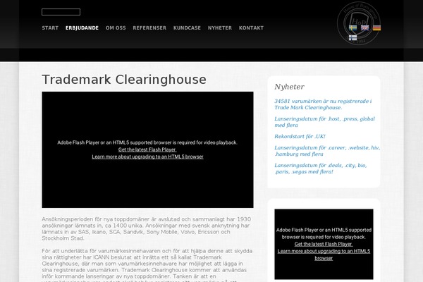 trademarkclearinghouse.se site used Ports