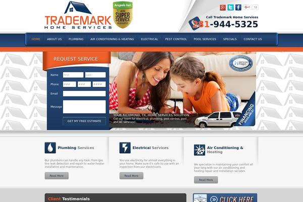 Trademark theme site design template sample