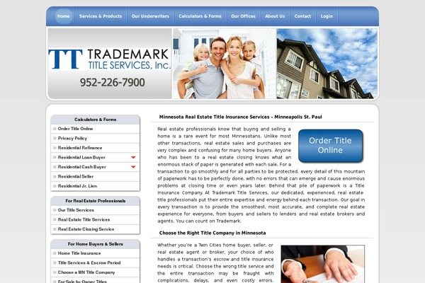Trademark theme site design template sample