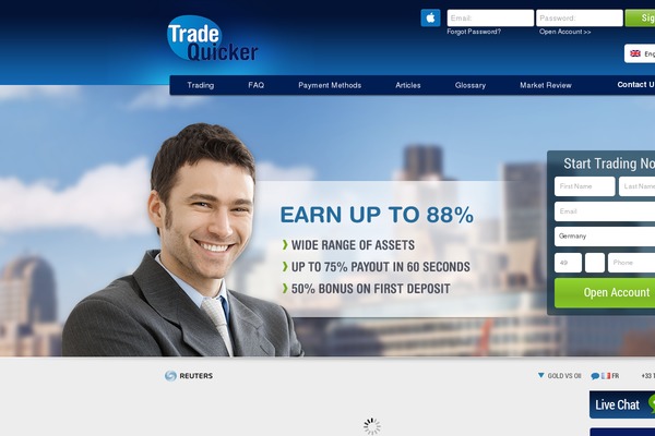 Spotoption theme site design template sample