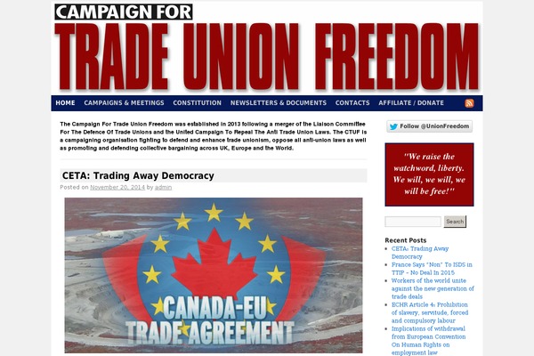 tradeunionfreedom.co.uk site used Tuf