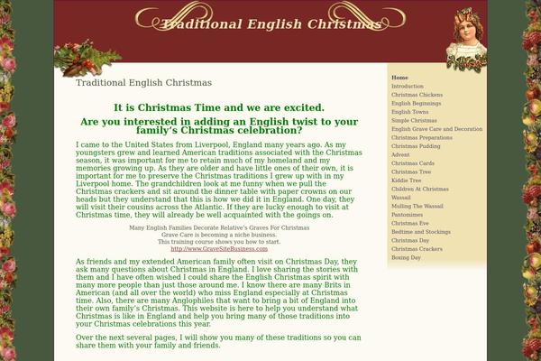 Victorian Xmas theme site design template sample