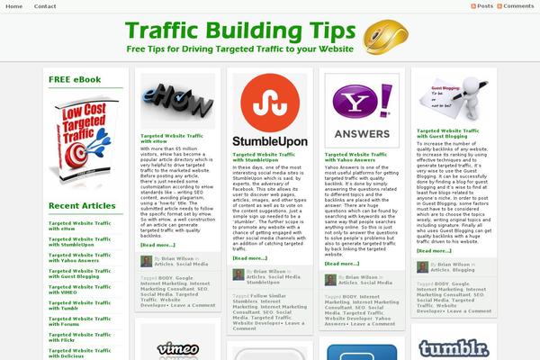 trafficbuildingtips.com site used Pinsomo