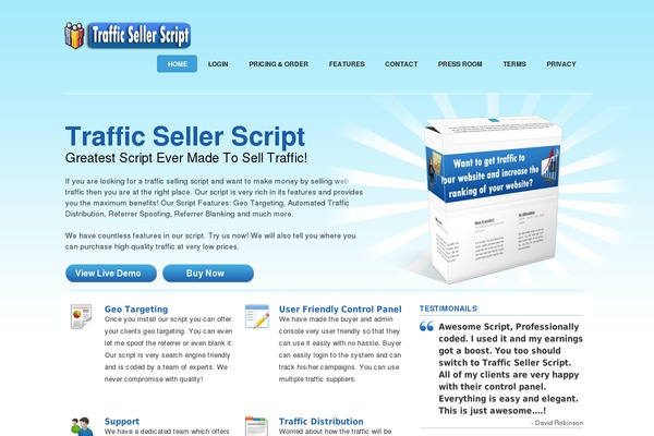 trafficsellerscript.com site used Eproduct
