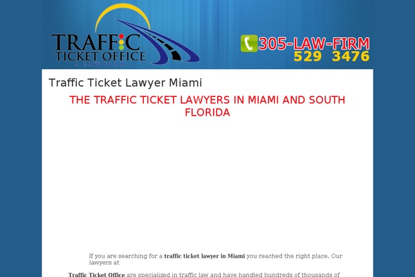trafficticketlawyermiami.com site used Aaastartertheme102