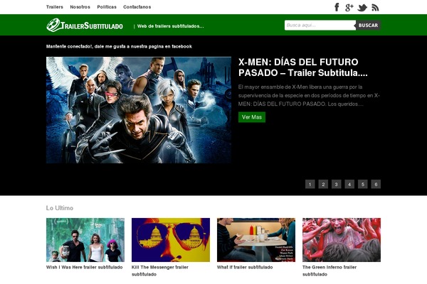 trailersubtitulado.com site used Video Theme