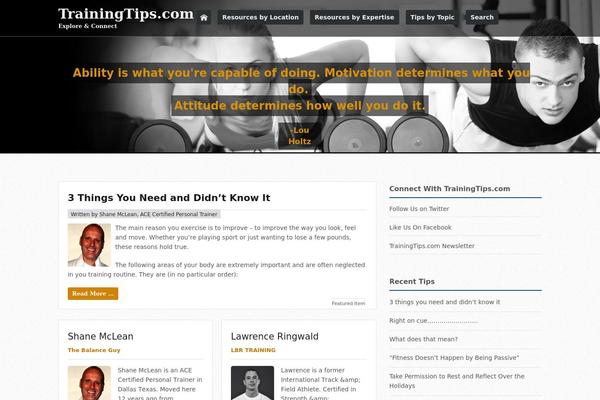 trainingtips.com site used Trainingtips