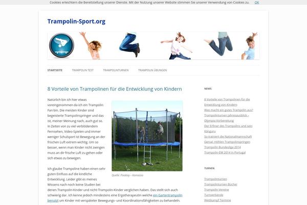 Twenty Twelve theme site design template sample