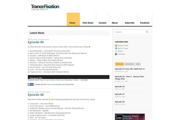trancefixation.com site used Delicious Magazine