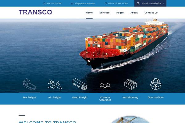 Transcargo theme site design template sample