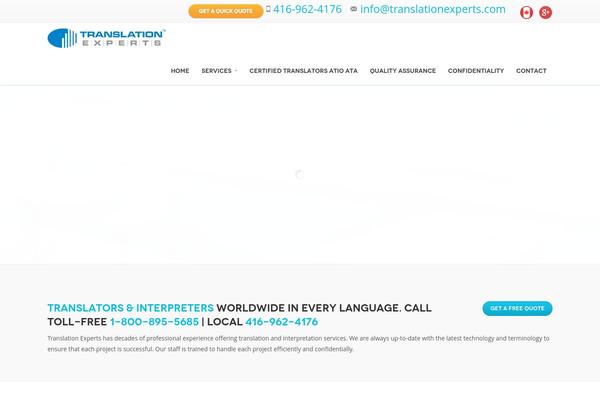 translationexperts.com site used Translation