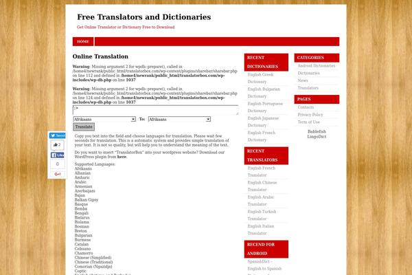 translatorbox.com site used Magonwood