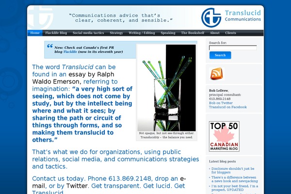 translucid.ca site used Translucidtheme