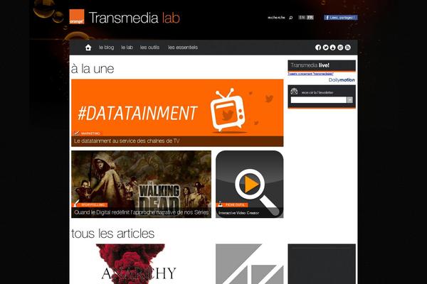 transmedialab.org site used Transmedialab