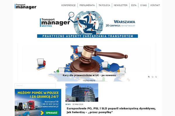 transport-manager.pl site used Transport-manager-child-theme