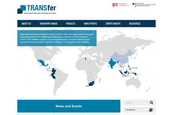 transport-namas.org site used Transfer