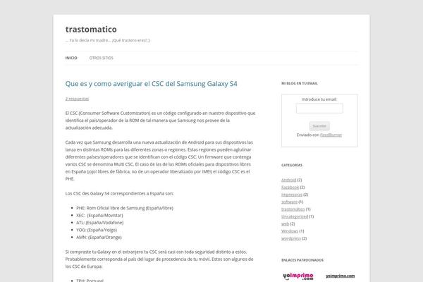 Twenty Twelve theme site design template sample