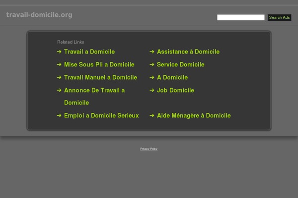 travail-domicile.org site used Travail-a-domicile