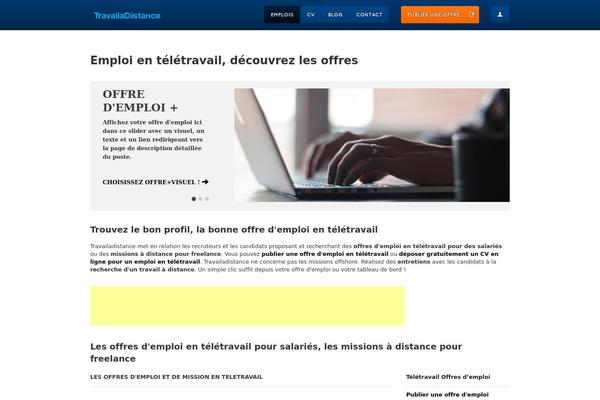 travailadistance.fr site used Jobengine