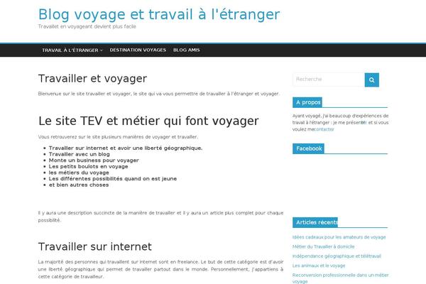 travailler-et-voyager.fr site used Newsmag-pro