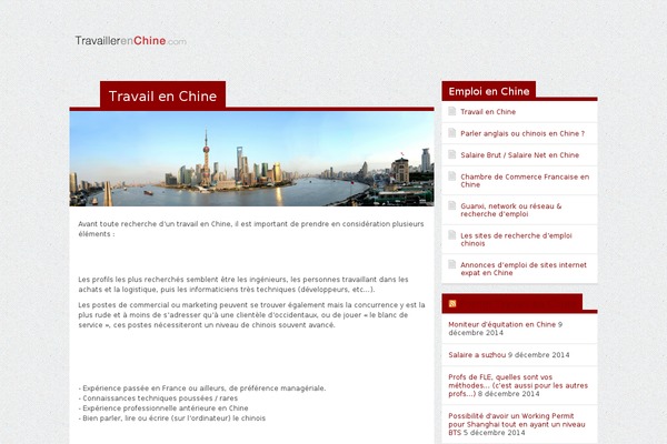 travaillerenchine.com site used Chine