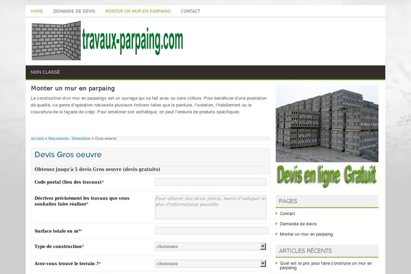travaux-parpaing.com site used MyFinance