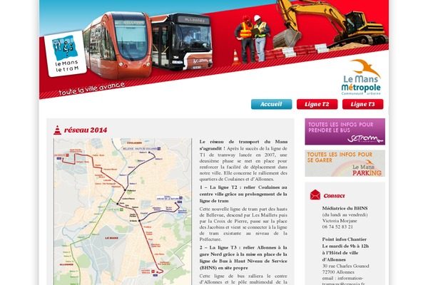 travaux-tram-lemans.fr site used Sem