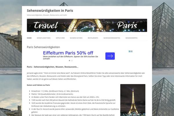 Twenty Twelve theme site design template sample