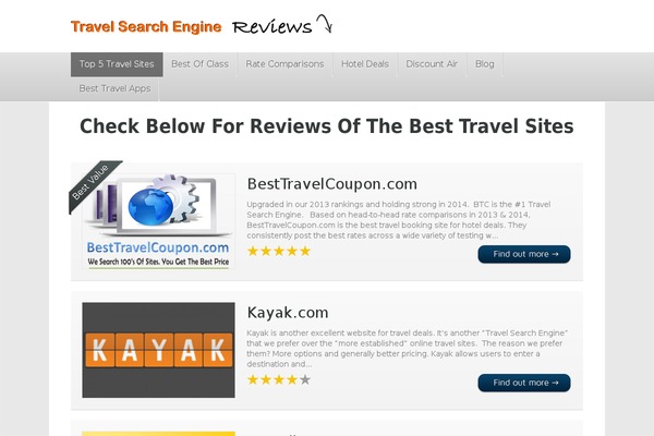 travel-search-engines.com site used Proaffiliate-version2.0.5