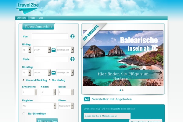 Travel2be2 theme site design template sample