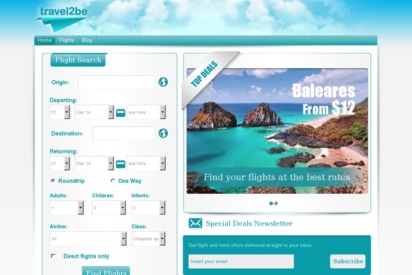 travel2be.co.nz site used Travel2be2