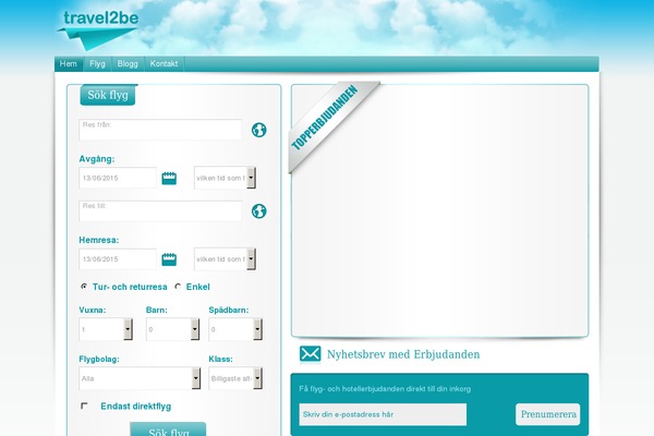 travel2be.se site used Travel2be2