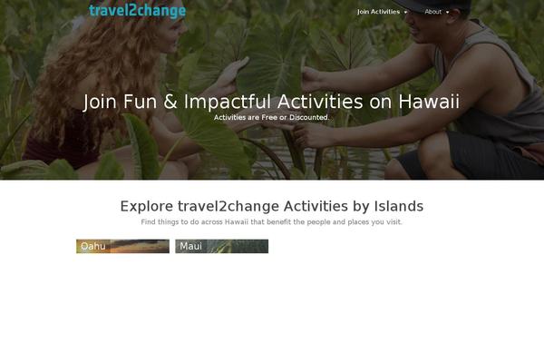 travel2change.org site used Travel2change-listable