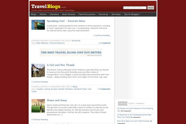 travelblogs.com site used Travelblogs