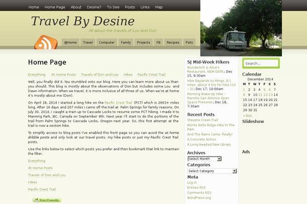 travelbydesine.com site used Grace_theme