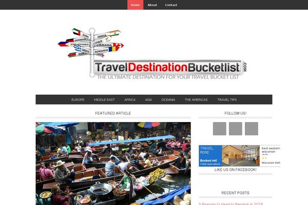 traveldestinationbucketlist.com site used Metro Pro