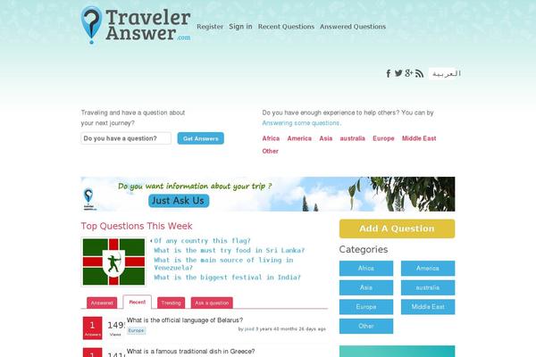 traveleranswer.com site used Traveleranswer